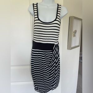 Bailey 44 black and white striped dress size medium